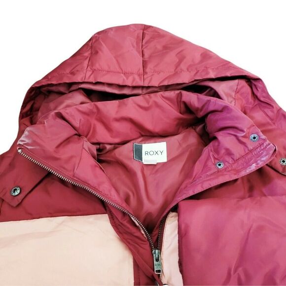 Roxy Out Of Focus Cropped Hooded Puffer Jacket - Picture 4 of 9